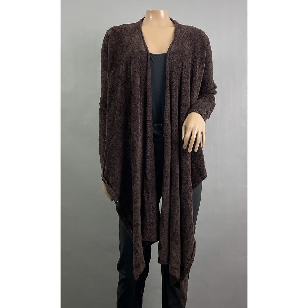Barefoot Dreams Cozy Chic Lite Sweater Women S / M Brown Wrap Cardigan Soft